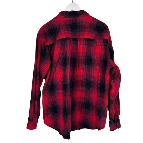 Woolrich Mens Red Plaid Long Sleeve Cotton Shirt Size XXL Button Down - Picture 2 of 8